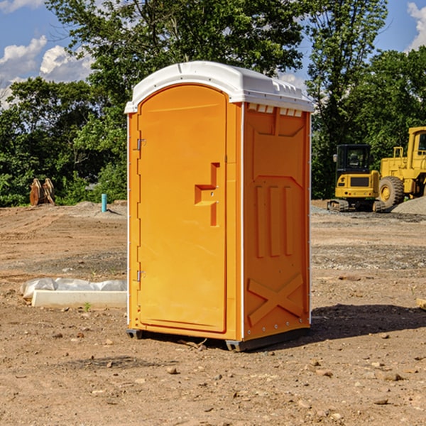 how often are the porta potties cleaned and serviced during a rental period in Albright WV